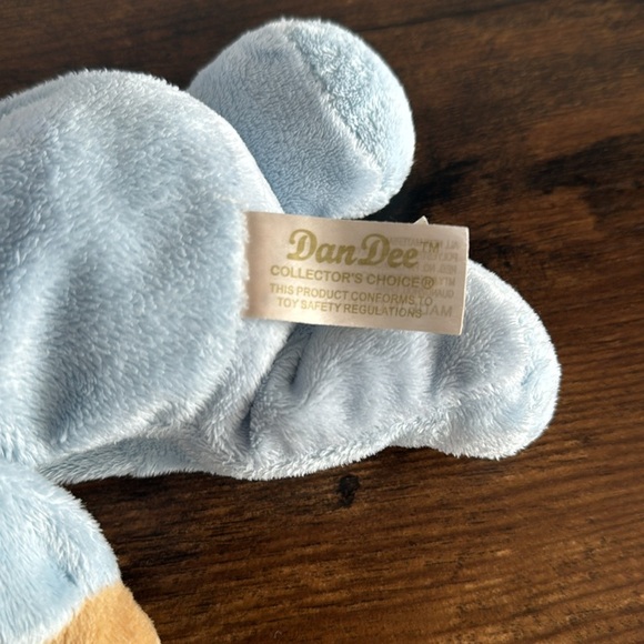 Dandee Stuffed Plush Blue Puppy Dog Jesus Loves Me 8” Bean Bag Toy Baby Hat - Picture 4 of 6